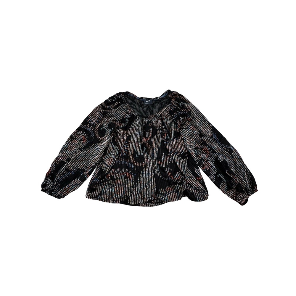 Anthropologie Maeve Boho Sheer Printed Peasant Top Small
